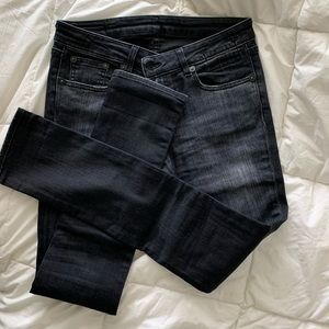 R13 black washed woman jeans